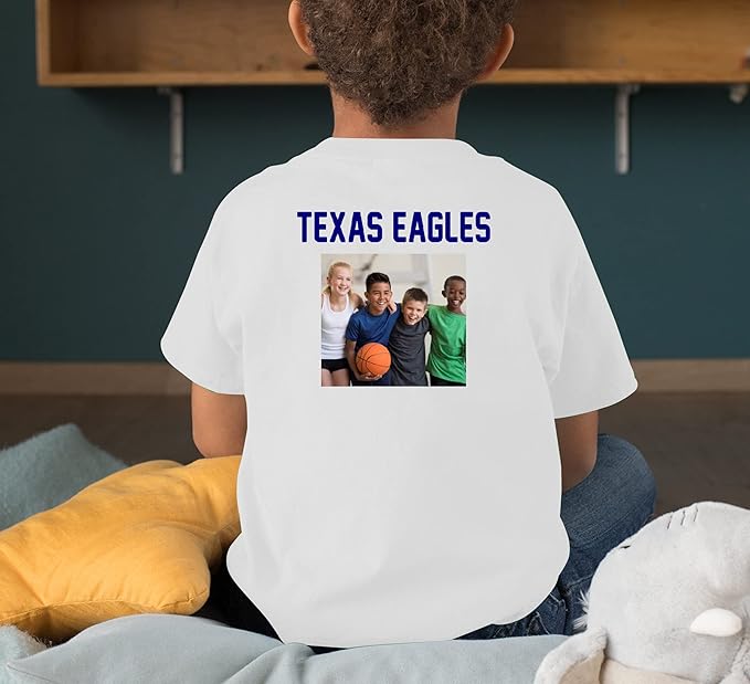 TEEAMORE Custom Front & Back Print T-Shirt Hoodie Sweatshirt Long Sleeve Tank Top with Your Image for Men Women Kids Baby