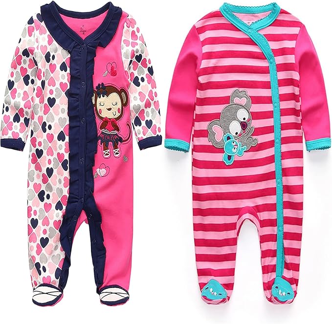 Baby and Toddler Footed One-Piece Romper Jumpsuit Cotton Baby Clothes Play Infant Girls Boys Newborn Outfits