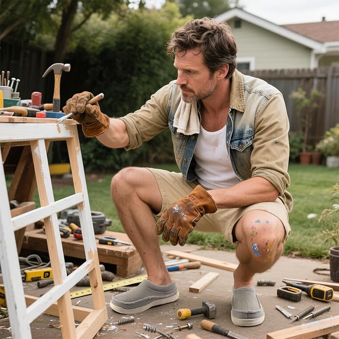 Zigzagger Men's Slip On Moccasin Slippers, Indoor/Outdoor Warm Fuzzy Comfy House Shoes, Fluffy Wide Loafer Slippers