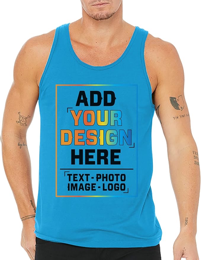 TEEAMORE Custom Front & Back Print T-Shirt Hoodie Sweatshirt Long Sleeve Tank Top with Your Image for Men Women Kids Baby