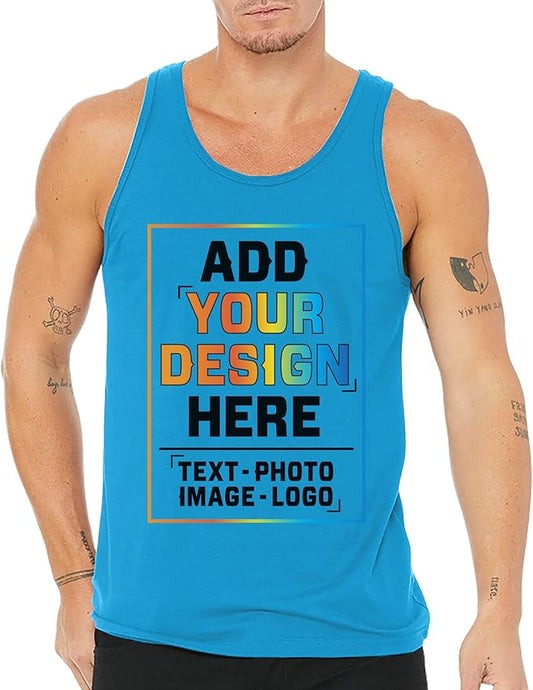 TEEAMORE Custom Front & Back Print T-Shirt Hoodie Sweatshirt Long Sleeve Tank Top with Your Image for Men Women Kids Baby