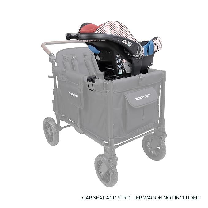 WONDERFOLD Infant Car Seat Adapter for Britax Car Seat - Full 360-Degree Rotation, Easy to Install & Folds with Wagon Stroller, W4 Series