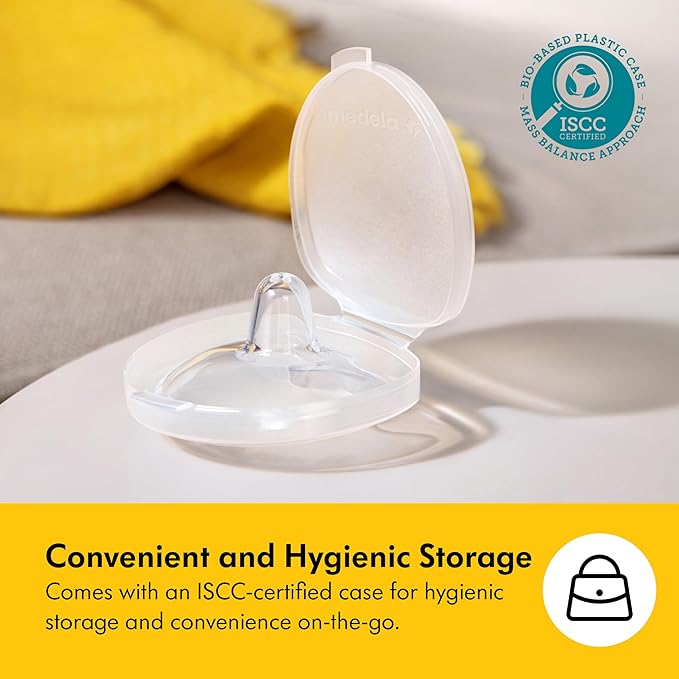 Medela Contact Nipple Shields, Large 24mm, Food Grade Silicone | for Latching Difficulties During Breastfeeding, Flat or Inverted Nipples