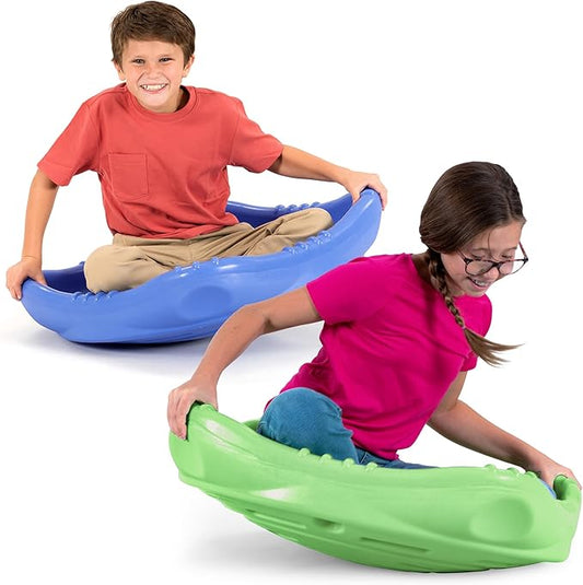 Simplay3 Rock and Spin Sensory XL Wobble Disk, 2 Pack Climbing Dome for Toddlers and Kids Rocking and Climbing, Indoor/Outdoor (Multicolor, 2 Pack), Ages 2-12
