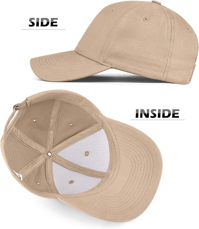 3 Pack Unisex Cotton Baseball Cap Adjustable Unconstructed Plain Sport Dad Golf Hat for Men and Women