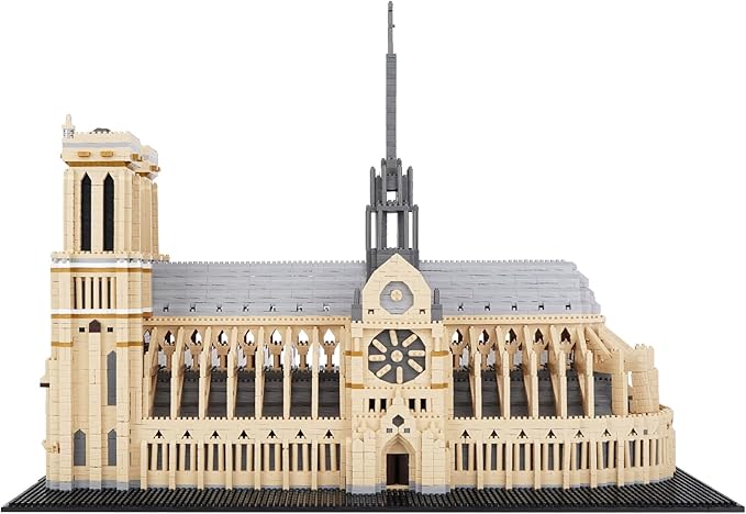 Building Blocks, Architecture Notre Dame de Paris Model Micro Mini Blocks Creative Building Blocks Set, 7380 PCS