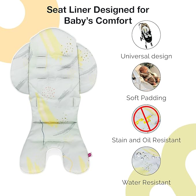 ORIBEL Cocoon Z High Chair & Seat Liner Combo | Convertible High Chair for Newborn to Toddler | Easy Move Gliders | Easy to Clean | Ice Gery