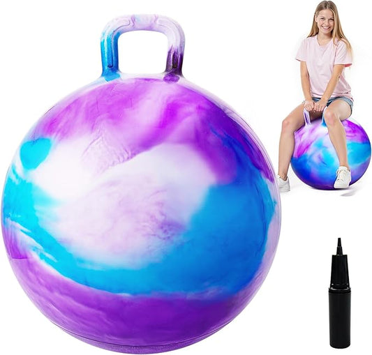 PlayZap Hopper Balls for Adults 16+, 28 Inches Bouncy Ball with Handle, 28" Inflatable Bouncing Hopper, 74cm Bouncing Toys, Big Hopping Toys for Boys Girls Gifts