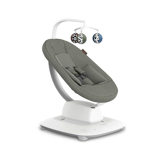 UPPAbaby Mamaroo Smart Swing – Customizable Soothing Modes with MotionSync Technology – Infant Recline + Bluetooth Enabled – Included Newborn Insert – Camila (Dark Green Mélange)