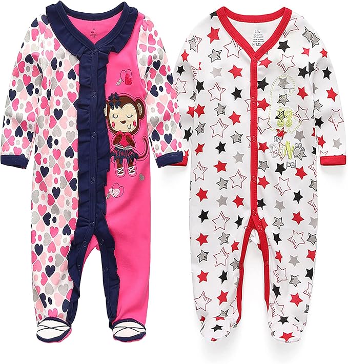 Baby and Toddler Footed One-Piece Romper Jumpsuit Cotton Baby Clothes Play Infant Girls Boys Newborn Outfits