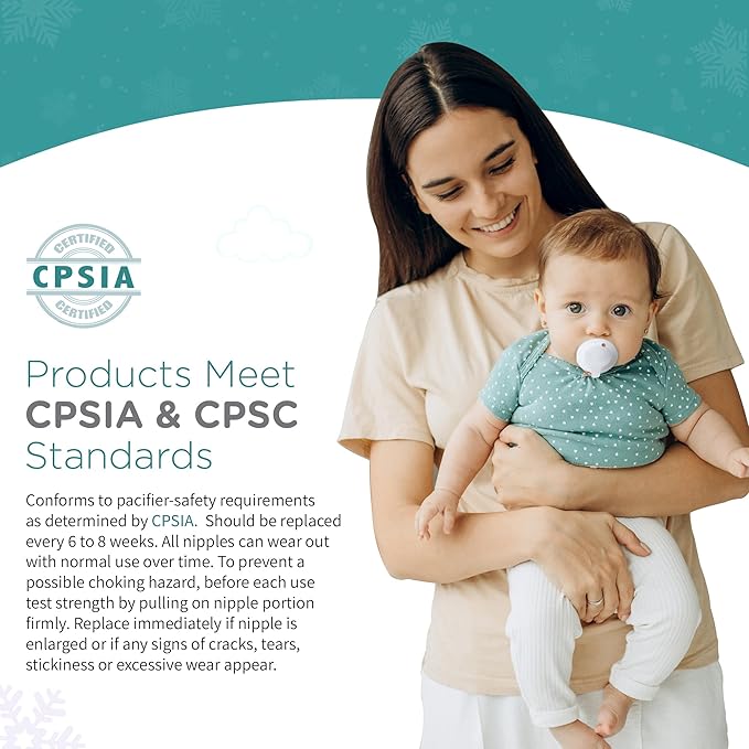 Freezable Pacifier for Baby Teething Relief - Safe Infant Teether with Cooling Effect - Easy to Clean, Medical Grade Soft Silicone - BPA Free - for Babies 0-9 Months - Made in USA