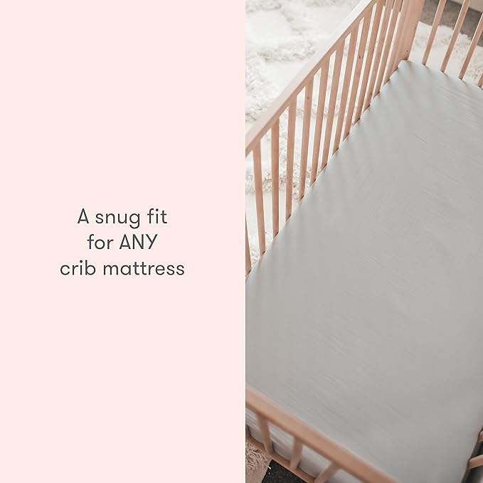 Newton Baby Fitted Dual Layer Crib Sheet (2-Pack) - Ultra Breathable and Soft, Organic Gauze, Fits All Standard Cribs, Pink
