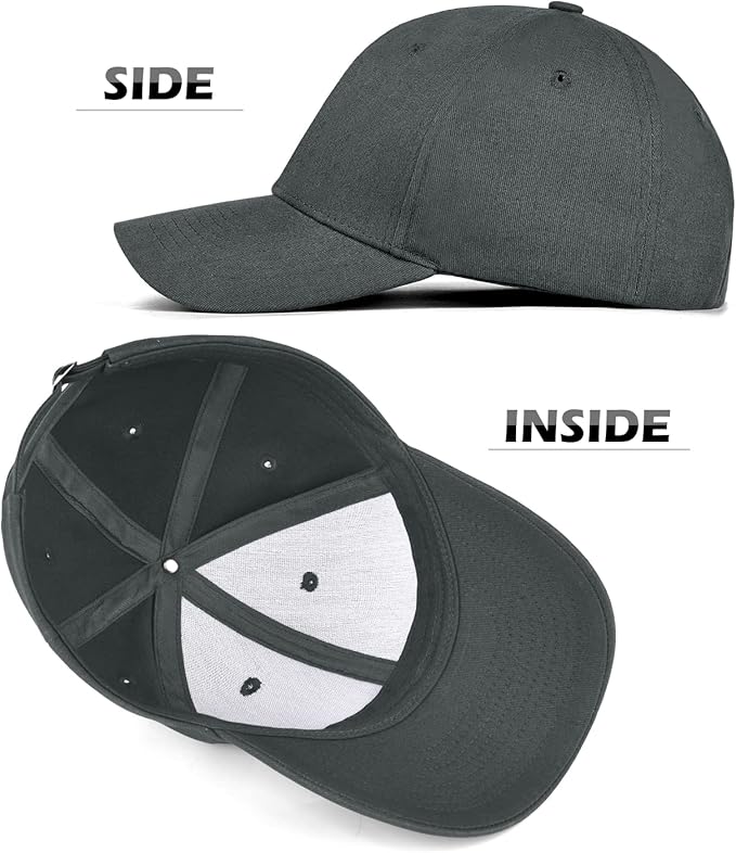 3 Pack Unisex Cotton Baseball Cap Adjustable Unconstructed Plain Sport Dad Golf Hat for Men and Women