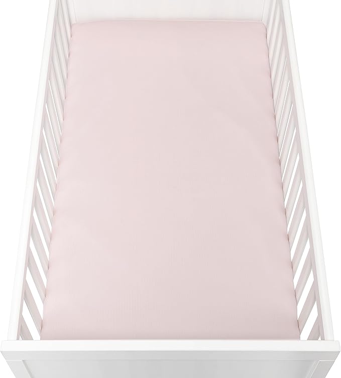 Newton Baby Fitted Dual Layer Crib Sheet (2-Pack) - Ultra Breathable and Soft, Organic Gauze, Fits All Standard Cribs, Pink