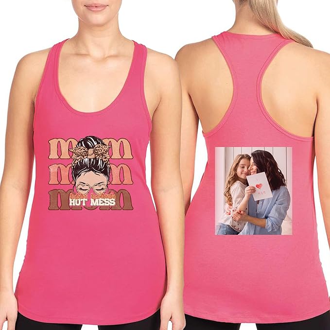 TEEAMORE Custom Front & Back Print T-Shirt Hoodie Sweatshirt Long Sleeve Tank Top with Your Image for Men Women Kids Baby