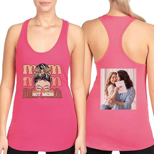 TEEAMORE Custom Front & Back Print T-Shirt Hoodie Sweatshirt Long Sleeve Tank Top with Your Image for Men Women Kids Baby