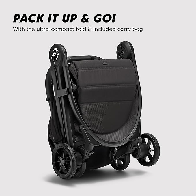 Baby Jogger City Tour 2 Ultra-Compact Carry-On Approved Travel Stroller in Eco Black with Belly-Bar Lightweight Easy Fold Ideal for Traveling and Everyday Adventures