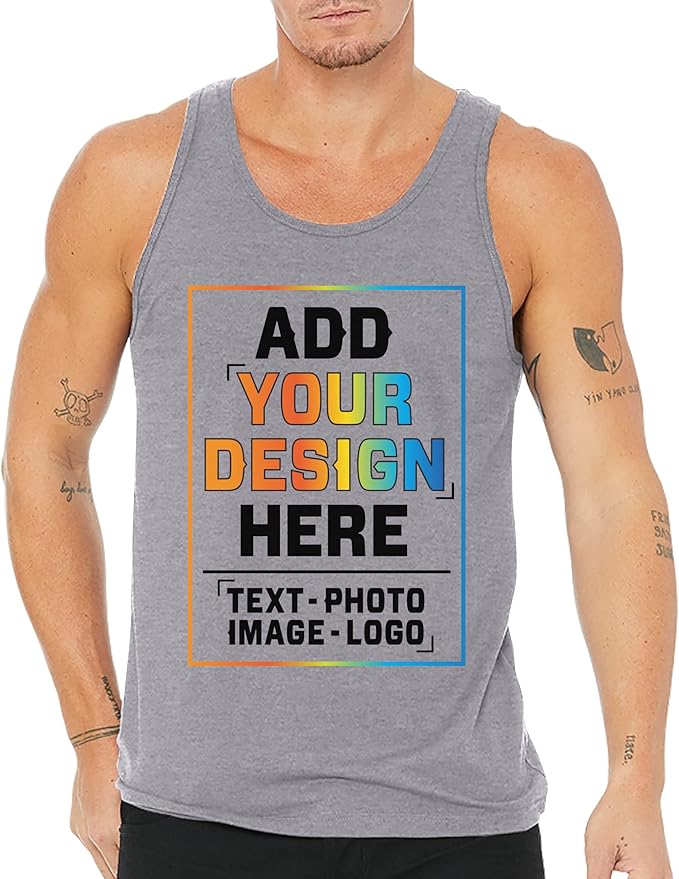 TEEAMORE Custom Front & Back Print T-Shirt Hoodie Sweatshirt Long Sleeve Tank Top with Your Image for Men Women Kids Baby