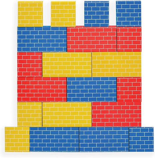 Bankers Box at Play Cardboard Building Blocks, 20 Pack, Large and Medium Montessori Toy Blocks for Kids and Families