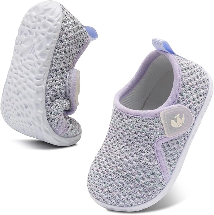 FEETCITY Baby Boys Girls First Walking Shoes Infant Sneakers Crib Shoes Breathable Lightweight Slip On Shoes