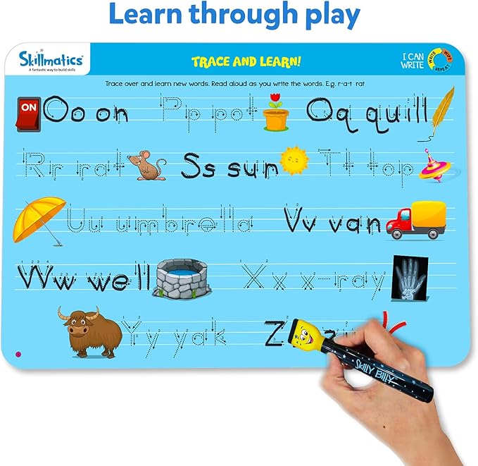 Skillmatics I Can Write - Reusable Preschool Learning Activities, Educational Toy and Game, Back to School Supplies, Gifts for Students, Kids, Toddlers Ages 3, 4, 5, 6