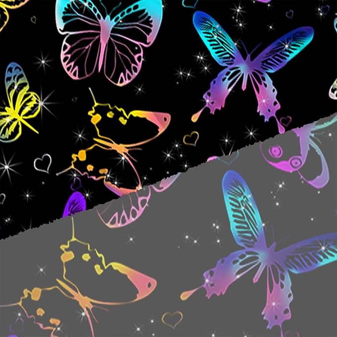 Kids Butterfly Sheets Set Queen for Girls Boys Room Decor Cute Microfiber Bed Sheets for Boys Girls Kids and Toddler, Bed in a Bag Packaged with 1 Fitted Sheet 1 Flat Sheet 2 Pillowcases