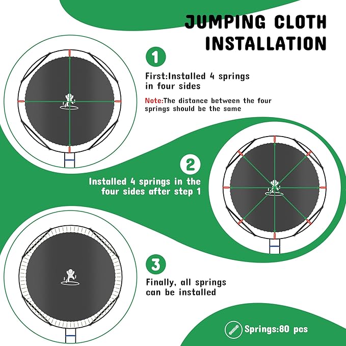 Polar Aurora 10FT 12FT 14FT 16FT Outdoor Trampoline with Safety Enclosure Net, Thickened Spring Pad，ASTM Approved Recreational Trampoline for Kids and Adults,Anti-Rust Coated Frame and Thickened Mat