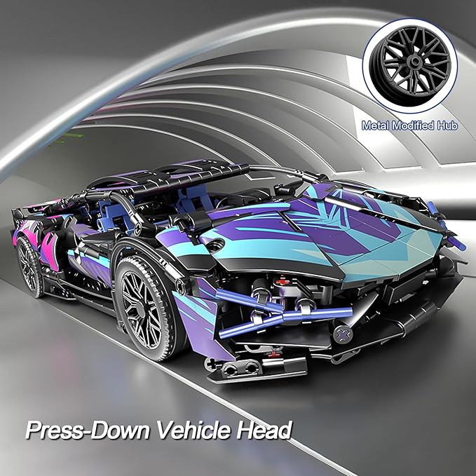 Sport Car Building Block Sets for Adults,Technical Race Car Collectible 1:14 Model Scale Engineering Toy Racing Cars Birthday Gifts for Men Teens Boys Age 8+ 8-12,8-14, 12 13 14 14+