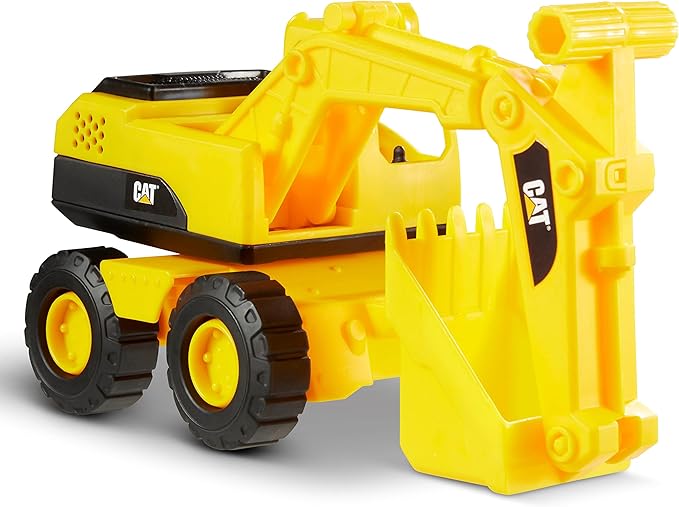 Cat Construction 15" Excavator | Super-Sized Kids Outdoor Toy | Real Working Parts & Articulated Parts | Ideal Toys for 3 Year Old Boys | CAT Construction Toys