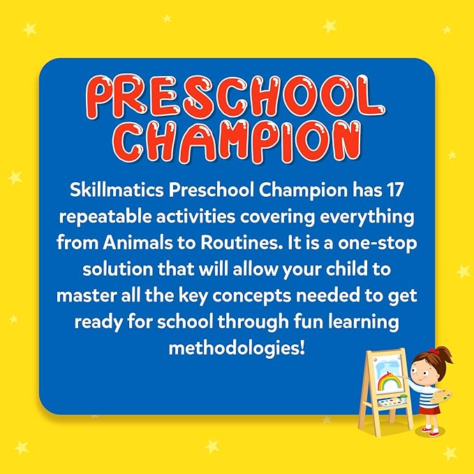 Skillmatics Preschool Champion, Fun Learning Activities, Educational Toy and Game, Gifts for Ages 3, 4, 5, 6