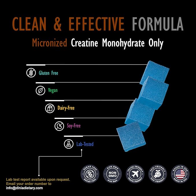 Creatine Monohydrate Gummies for Men & Women - Sugar Free & Vegan Advanced Formula W/L-Taurine + Vitamin B12 - for Muscle Strength, Muscles Builder, Recovery, Energy Boost, Pre-Workout Supplement