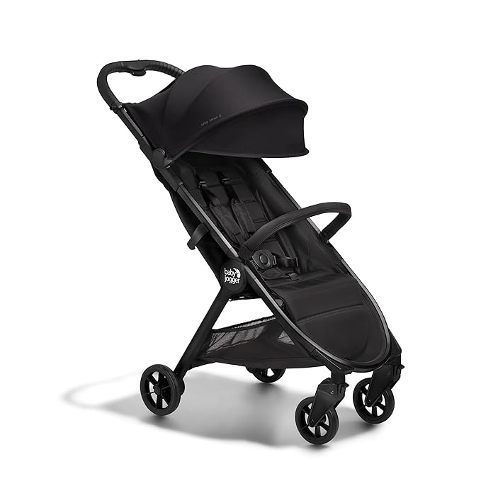 Baby Jogger City Tour 2 Ultra-Compact Carry-On Approved Travel Stroller in Eco Black with Belly-Bar Lightweight Easy Fold Ideal for Traveling and Everyday Adventures
