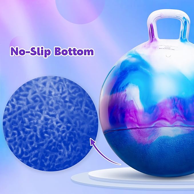 PlayZap Hopper Balls for Kids 10+, 22 Inches Bouncy Ball with Handle, 22" Inflatable Bouncing Hopper, 55cm Bouncing Toys, Big Hopping Toys for Boys Girls Gifts