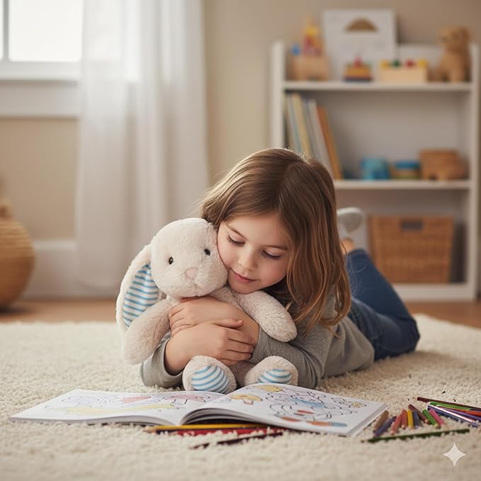 Beige Cream Bunny Rabbit Stuffed Animals Plush Toys for Kids Girls Boys Baby Birthday Bedtime Gift,17.7 inches