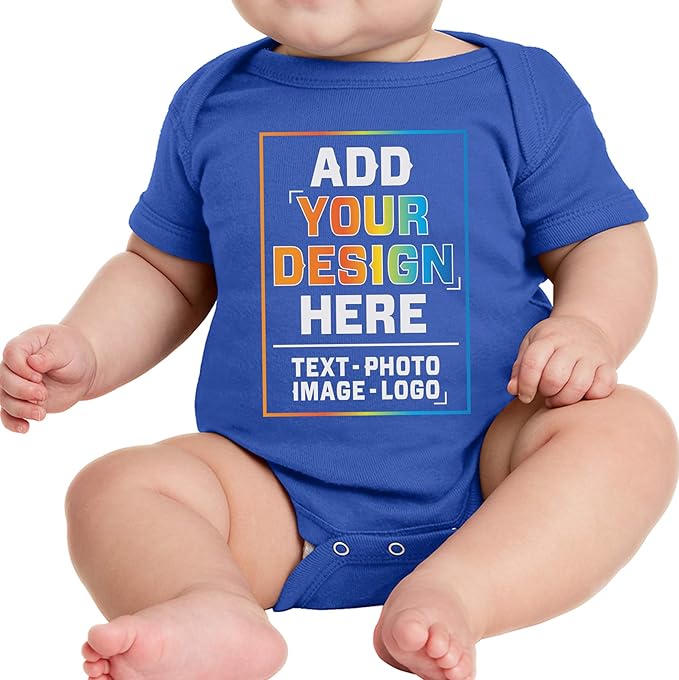 TEEAMORE Custom Front & Back Print T-Shirt Hoodie Sweatshirt Long Sleeve Tank Top with Your Image for Men Women Kids Baby