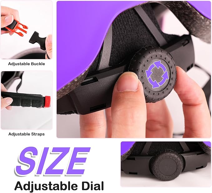 Kids Bike Helmet for 3-5-8-14+ Age Girls and Boys, Kids Helmet with Knee Pads Elbow Pads Wrist Guards,Ventilation Multi-Sport Scooter Roller Skate Rollerblading Skateboarding Climbing Cycling