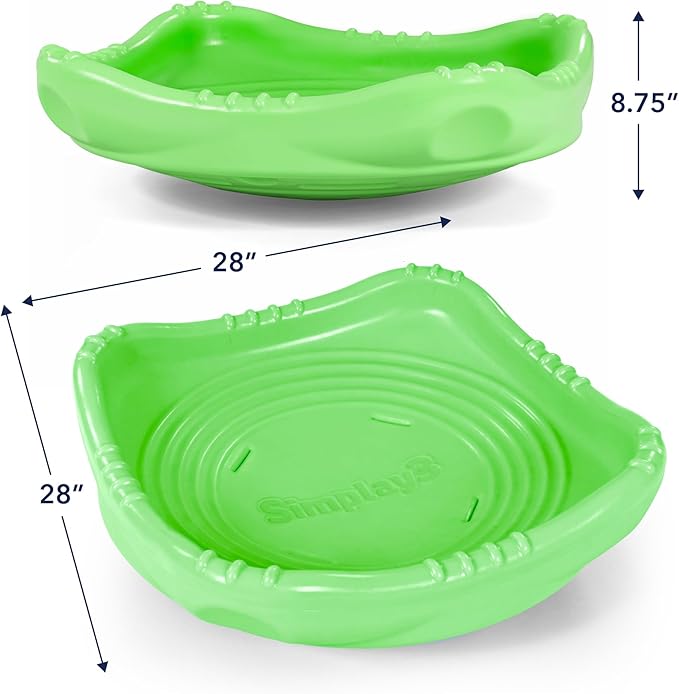 Simplay3 Rock and Spin Sensory XL Wobble Disk, Climbing Dome for Toddlers and Kids Rocking and Climbing, Indoor/Outdoor, Lime Sherbert, 1 Pack, Ages 2-12 Years