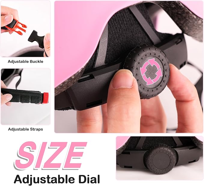 Kids Bike Helmet for 3-5-8-14+ Age Girls and Boys, Kids Helmet with Knee Pads Elbow Pads Wrist Guards,Ventilation Multi-Sport Scooter Roller Skate Rollerblading Skateboarding Climbing Cycling