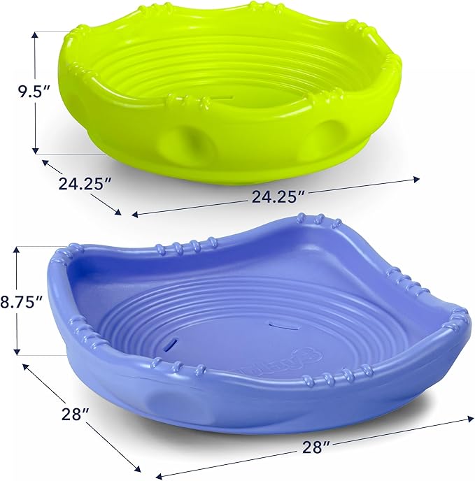 Simplay3 Two Sided Rock Around Wobble Disk and Climbing Dome 2 Pack for Toddlers and Kids - Rocking and Climbing - Indoor/Outdoor (Multicolor, 2 Pack)