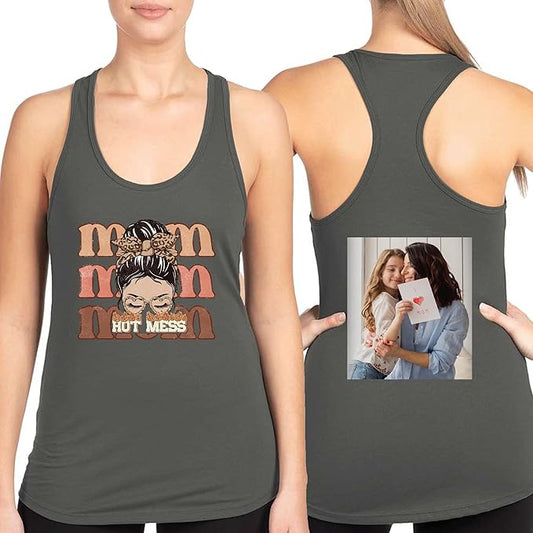 TEEAMORE Custom Front & Back Print T-Shirt Hoodie Sweatshirt Long Sleeve Tank Top with Your Image for Men Women Kids Baby