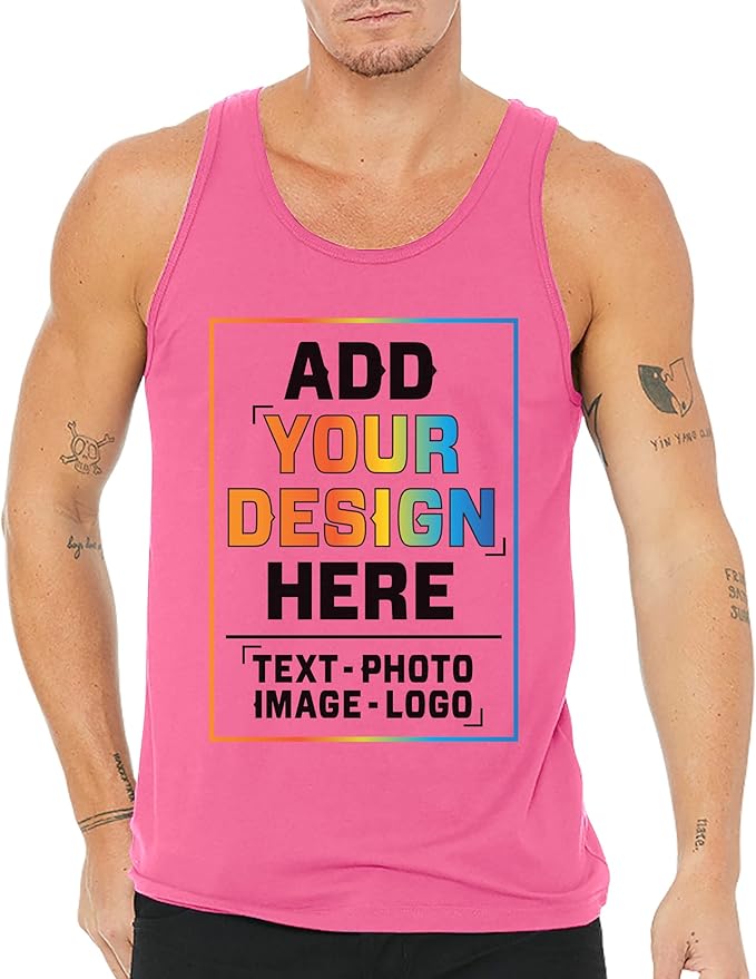 TEEAMORE Custom Front & Back Print T-Shirt Hoodie Sweatshirt Long Sleeve Tank Top with Your Image for Men Women Kids Baby