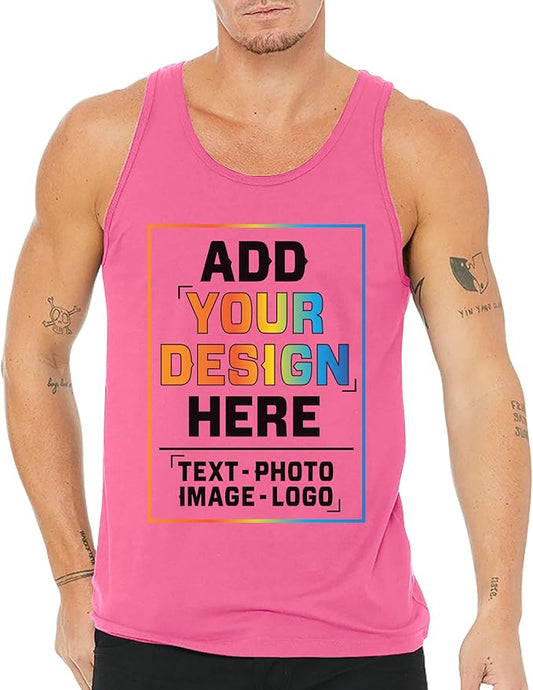 TEEAMORE Custom Front & Back Print T-Shirt Hoodie Sweatshirt Long Sleeve Tank Top with Your Image for Men Women Kids Baby