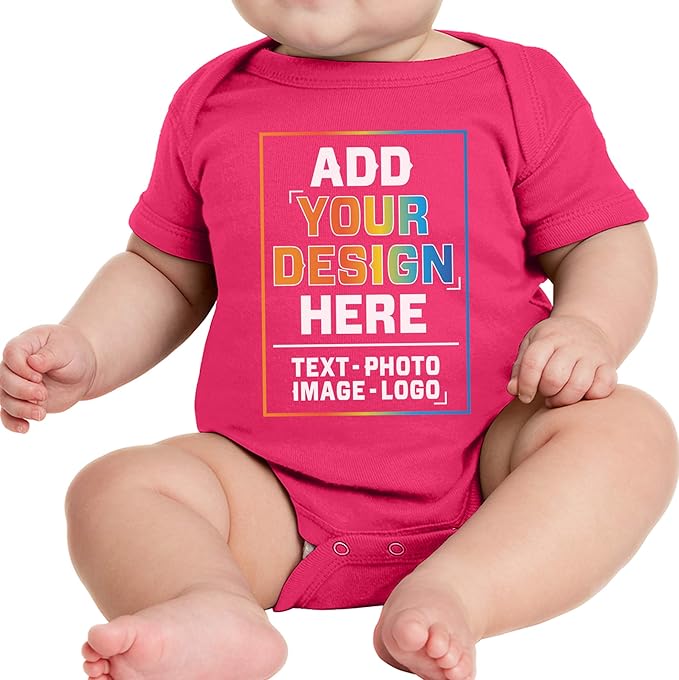 TEEAMORE Custom Front & Back Print T-Shirt Hoodie Sweatshirt Long Sleeve Tank Top with Your Image for Men Women Kids Baby