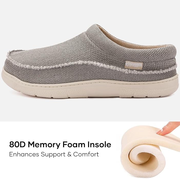 Zigzagger Men's Slip On Moccasin Slippers, Indoor/Outdoor Warm Fuzzy Comfy House Shoes, Fluffy Wide Loafer Slippers