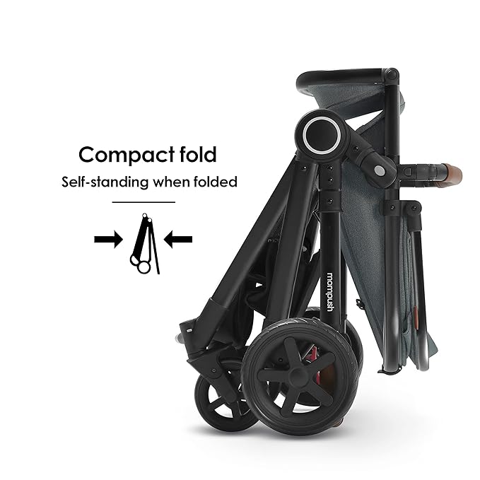 Mompush Ultimate2 Baby Stroller, Premium Convertible Full-Size Stroller for Toddler, Reversible Seat with One Hand Recline Adjustment, Car Seat Adapter Included