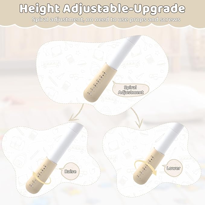 Toddler Table and 4 Chairs Set, Height Adjustable Kids Table and Chairs, 47.2''L x 23.6''W, Marble Pattern & Graffiti Desktop, Children Multi-Activity Table for Home/Daycare/Classroom