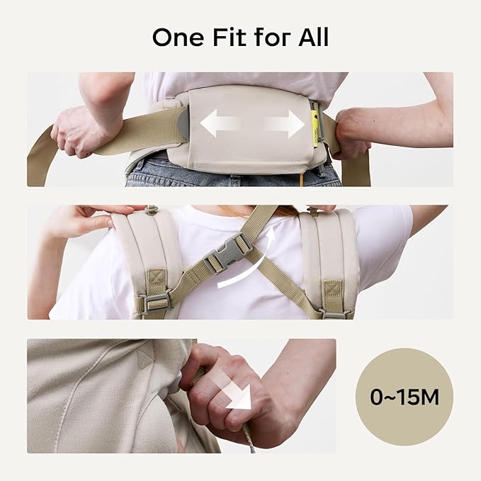 Bc Babycare CocoonGo Baby Carrier – CloudTouch Soft & Ergonomic Baby Carrier for 7–44 lbs | Easy to Wear, Adjustable Fit, Travel-Ready, Machine Washable (Light Beige)