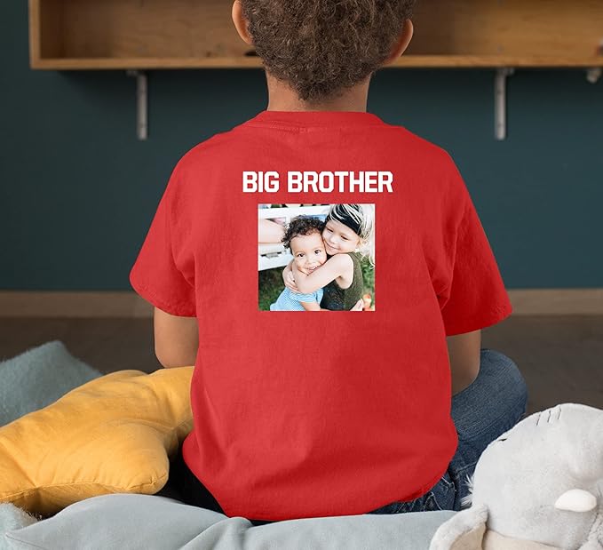 TEEAMORE Custom Front & Back Print T-Shirt Hoodie Sweatshirt Long Sleeve Tank Top with Your Image for Men Women Kids Baby