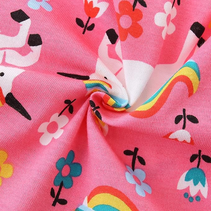 Bumeex Girl's Dresses Cotton Ruffle Sleeve Tiered Swing A-Line Cute Midi Casual Sundress