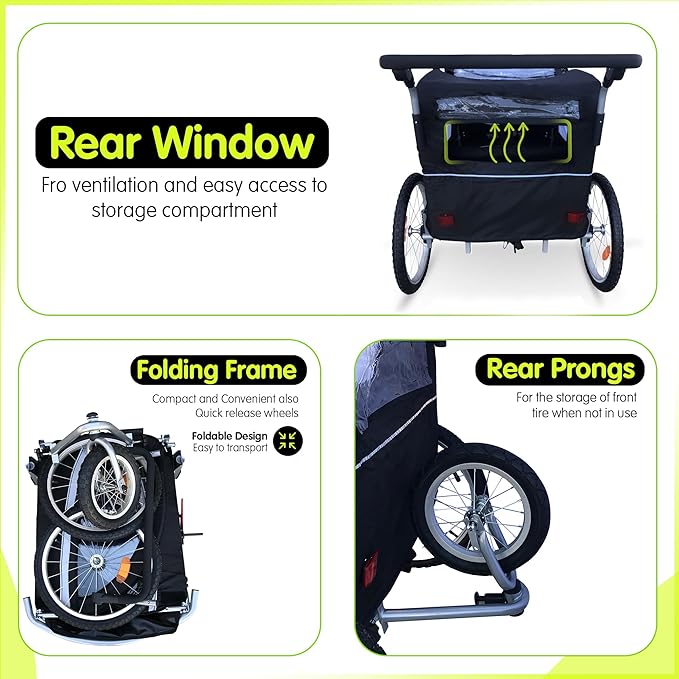 Booyah Strollers Child Baby Bike Bicycle Trailer and Stroller II